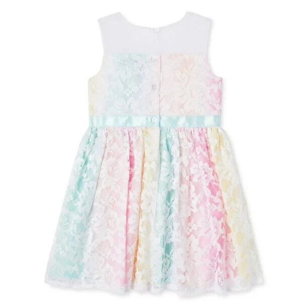 Baby Girls George Lace Dress Robe George pour petites filles Colorful 6-… - Picture 7 of 7